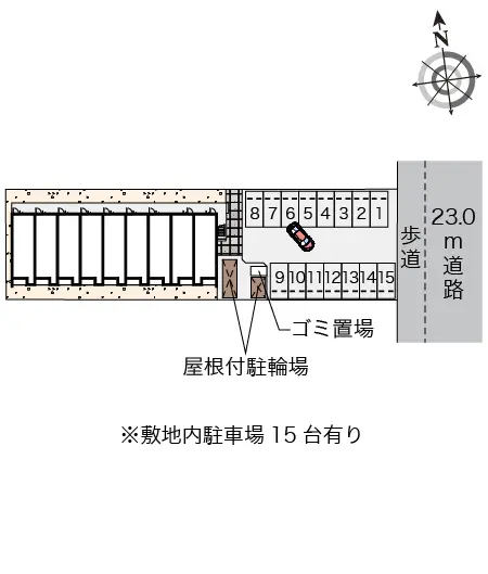 ★手数料０円★岡山市南区福成２丁目　月極駐車場（LP）